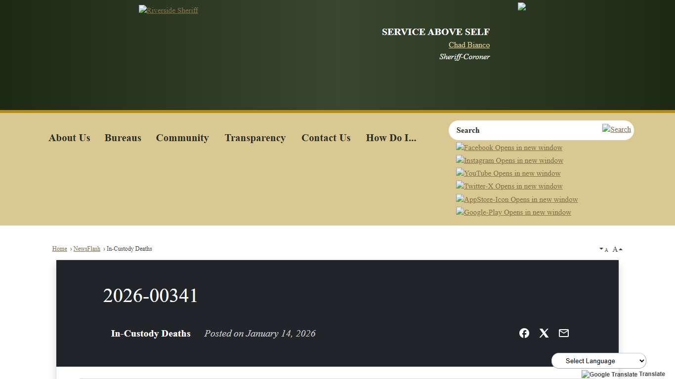 2026-00341 • Riverside County Sheriff, CA